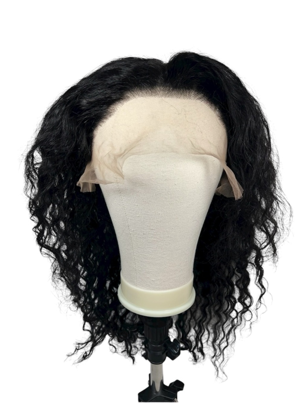 Natural Black Human Hair 13x6 Lace Front Deep Wave 22 Inch Wig